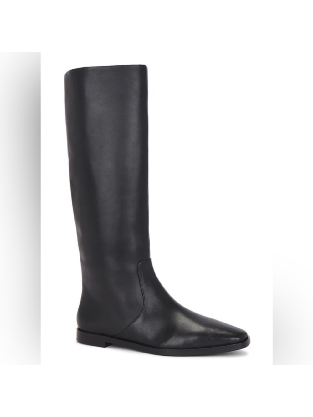 Loeffler Randall Tilly Knee High Black Leather Pull On Boots